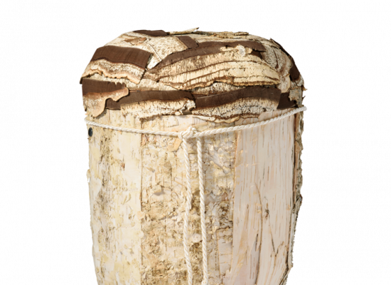 Naturstoffurne mit Birkenrinde