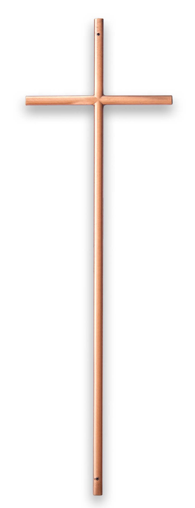 Schlichtes Deckelkreuz aus Kupfer für den Sarg, schmale Form