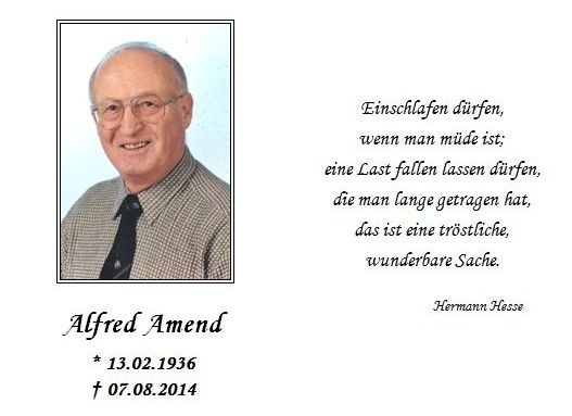Sterbebildchen als Gestaltungsbeispiel, mit Farbporträt und Vers von Hermann Hesse, gestaltet von Schaack Bestattungen Hanau